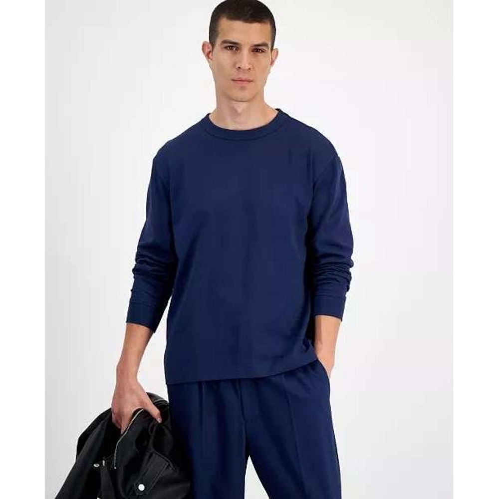 Mode of One Mens Long Sleeve Relaxed Fit T-Shirt Caspian Waters Blue XXL NEW